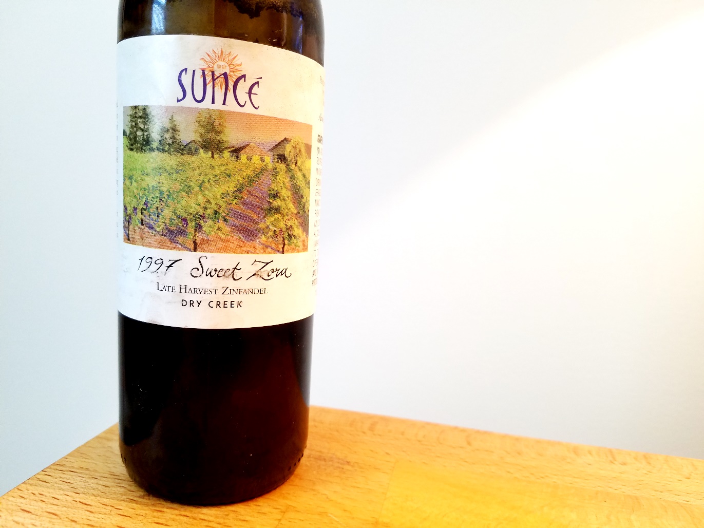 Sunce Winery, Sweet Zora Late Harvest Zinfandel 1997, Dry Creek, California, Wine Casual