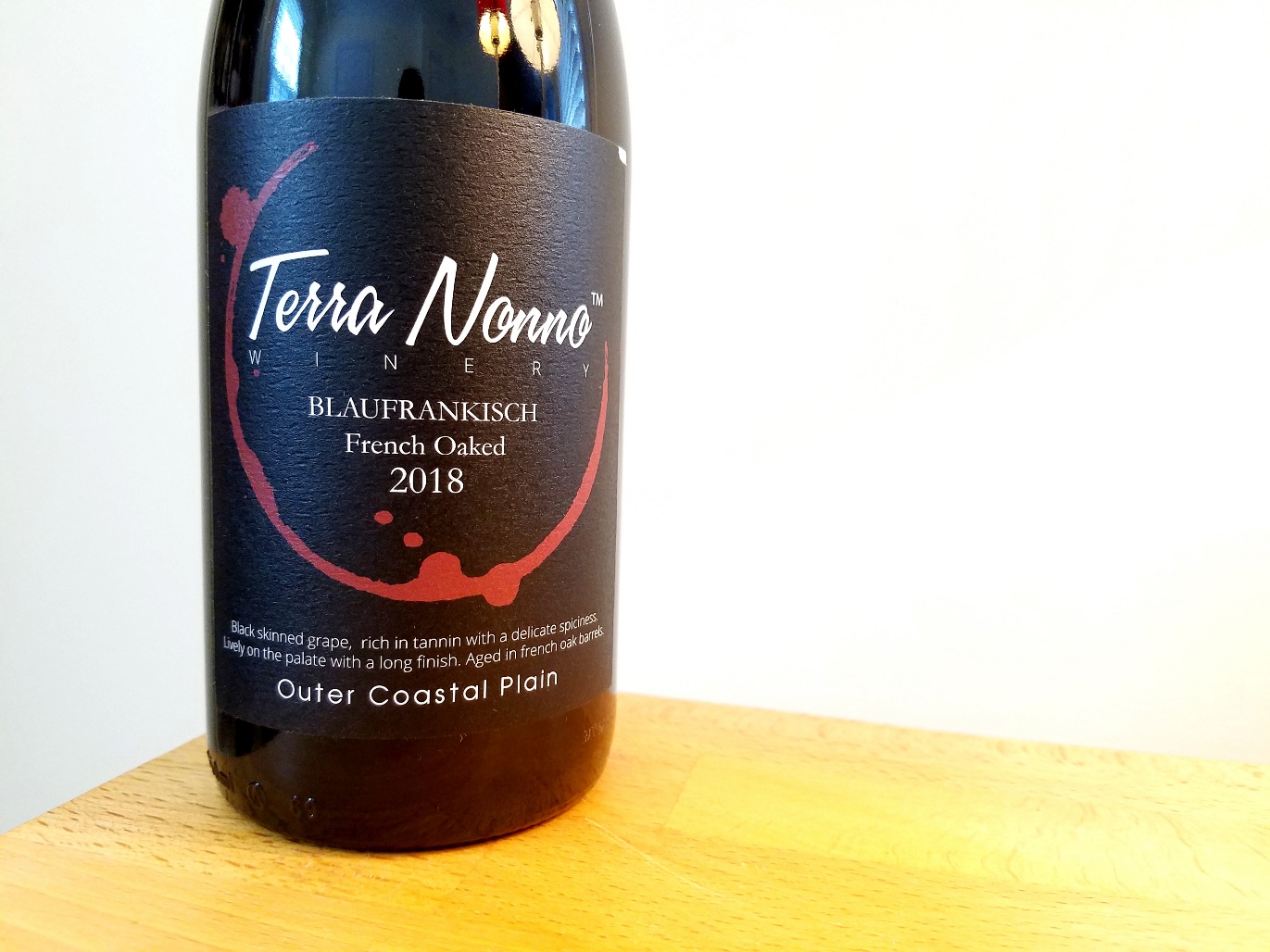 Terra Nonno Winery, French Oaked Blaufränkisch 2018, Outer Coastal Plain, New Jersey, Wine Casual
