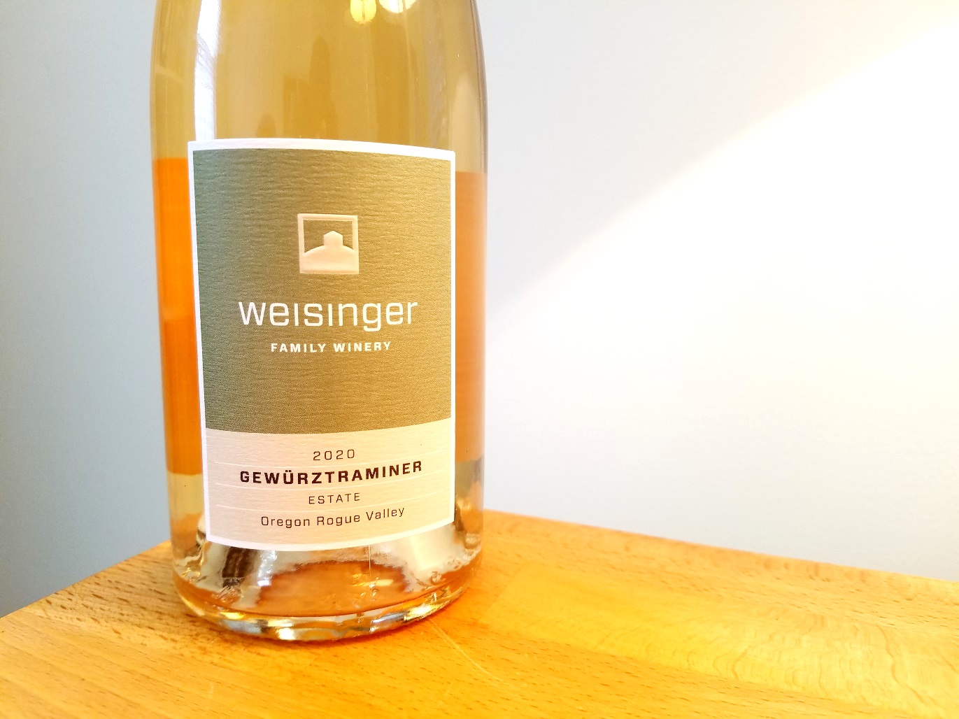 Weisinger Family Winery, Estate Gewürztraminer 2020, Rogue Valley, Oregon, Wine Casual