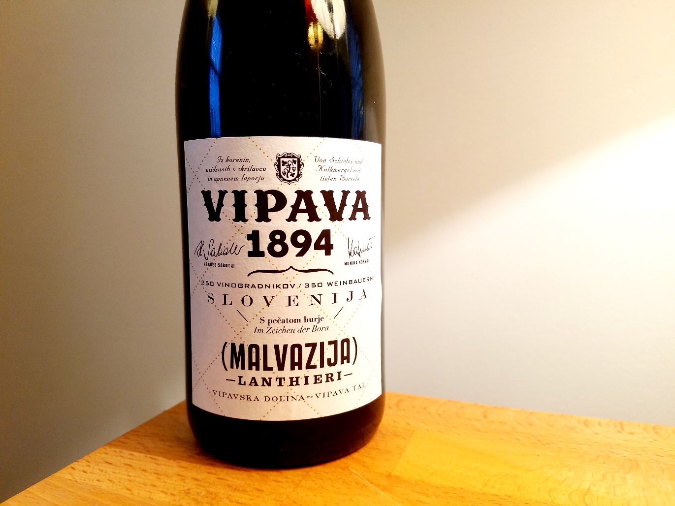 Vipava 1894, Malvazija Lanthieri 2018, Vipava Valley, Slovenia, Wine Casual