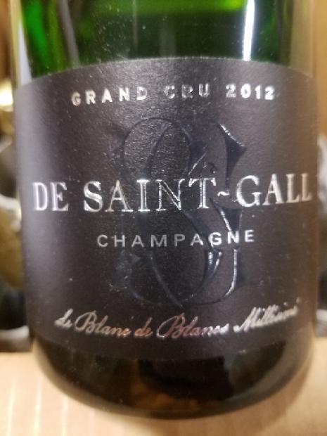De Saint Gall, 2012 Blanc de Blancs Grand Cru Millesime Brut Champagne, France, Wine Casual