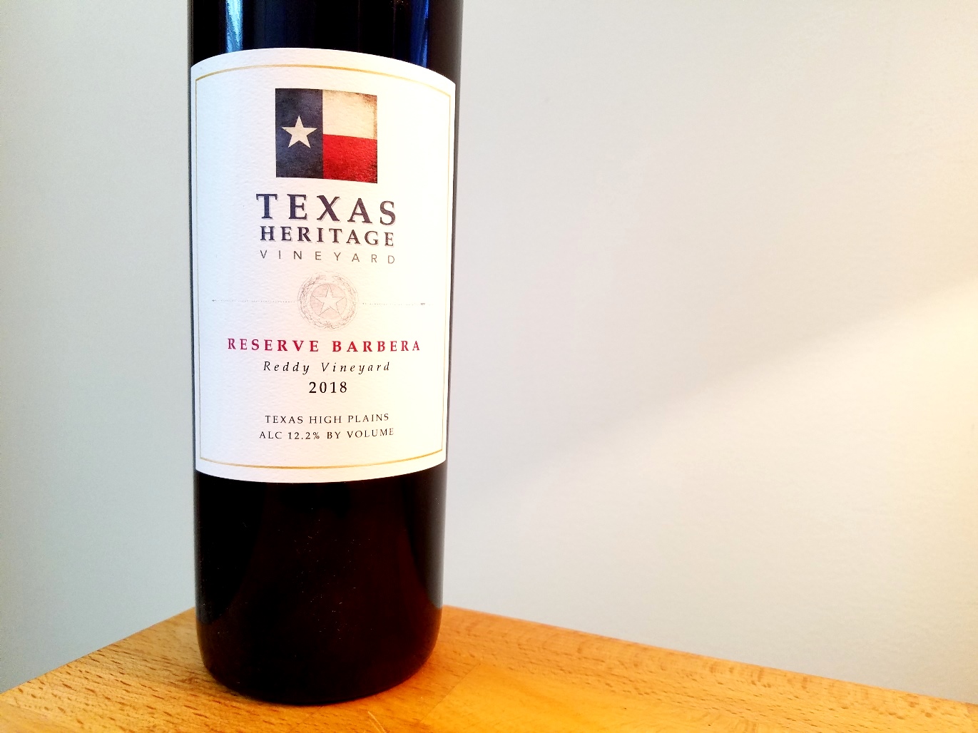 Texas Heritage Vineyard, Reserve Barbera 2018, Reddy Vineyard, Texas High Plains, Texas, Wine Casual