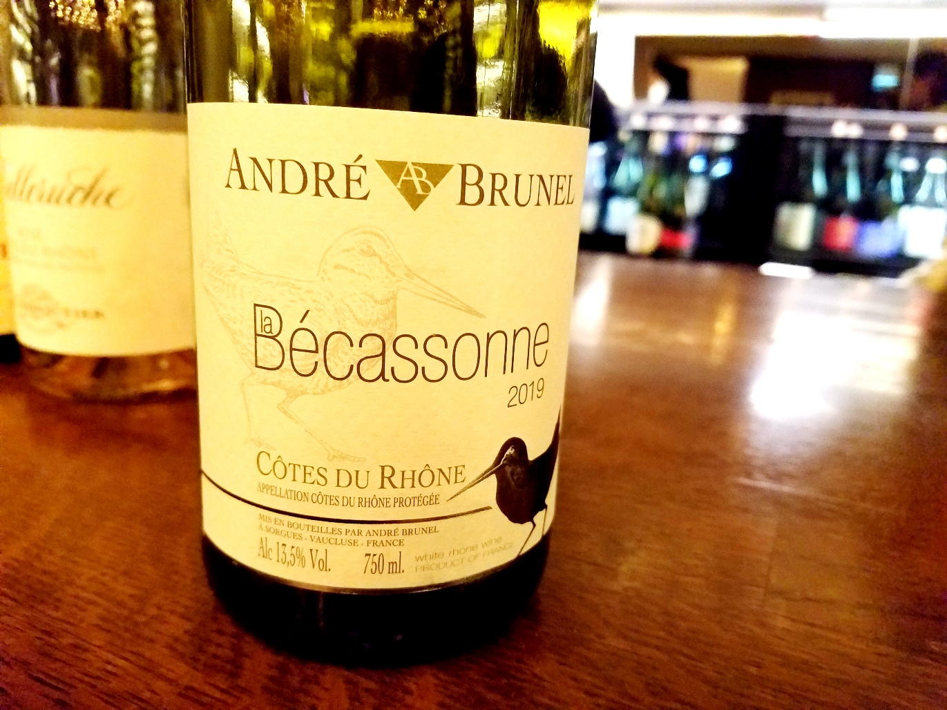 André Brunel, La Bécassonne Côtes du Rhône Blanc 2019, Rhone, France, Wine Casual
