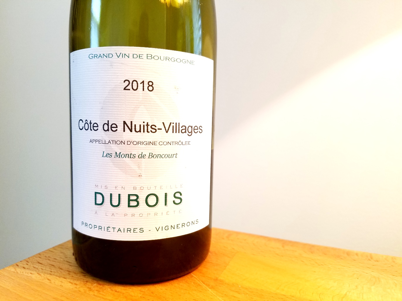 Domaine R. Dubois et Fils, Le Monts de Boncourt Côte de Nuits-Villages 2018, Burgundy, France, Wine Casual