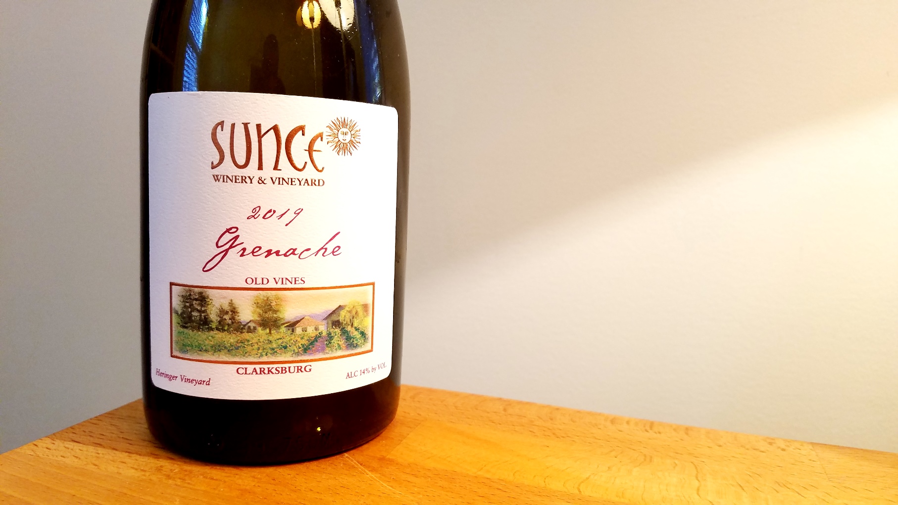 Sunce Winery & Vineyard, Old Vines Grenache 2019, Clarksburg, Heringer Vineyard, California, Wine Casual
